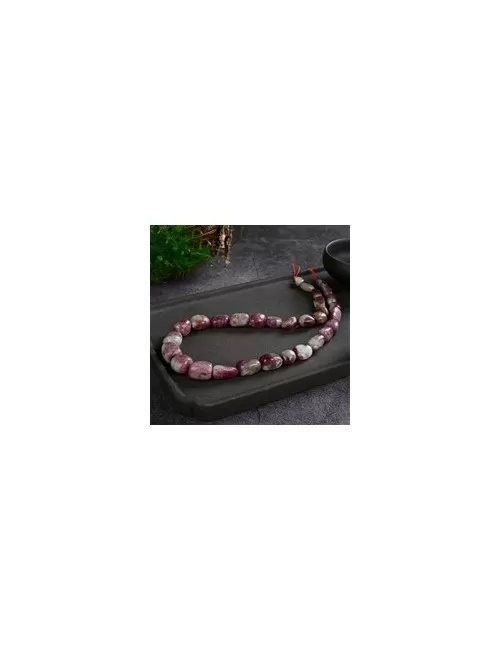 Heilstein & Edelstein-Strang - Nuggets, Turmalin (rosa), 15-20 x 08-13mm, mit Verlauf (50cm)
