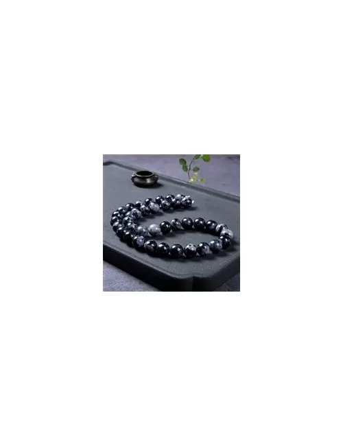 Heilstein & Edelstein-Strang - Kugeln, Gabbro (Mystic Merlinite), 10mm