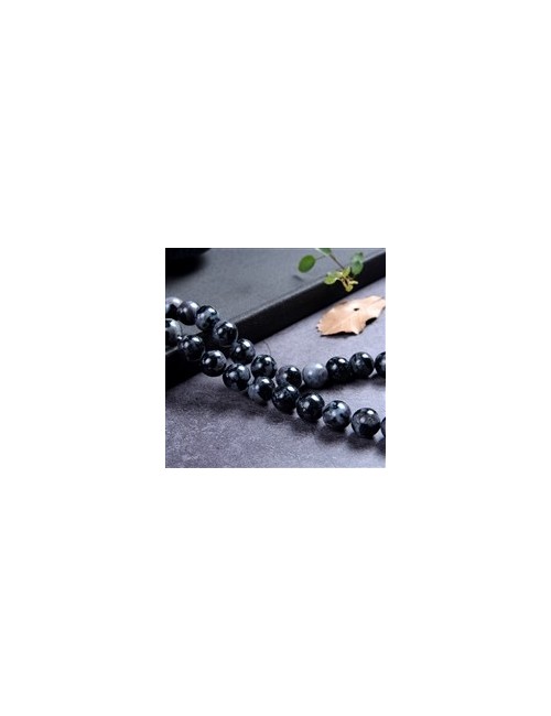 Heilstein & Edelstein-Strang - Kugeln, Gabbro (Mystic Merlinite), 10mm