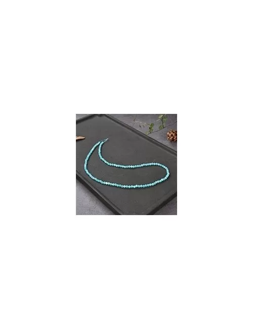 Heilstein & Edelstein-Strang - Kugeln, Amazonit, facettiert, 03mm