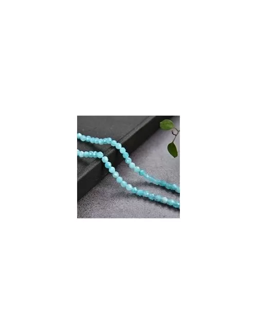 Heilstein & Edelstein-Strang - Kugeln, Amazonit, facettiert, 03mm