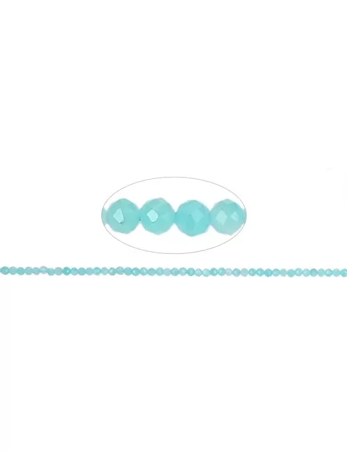 Heilstein & Edelstein-Strang - Kugeln, Amazonit, facettiert, 02mm