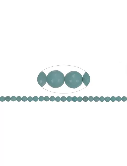 Heilstein & Edelstein-Strang - Kugeln, Amazonit (China), facettiert, 08mm (38cm)