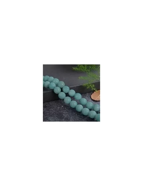 Heilstein & Edelstein-Strang - Kugeln, Amazonit (China), facettiert, 08mm (38cm)