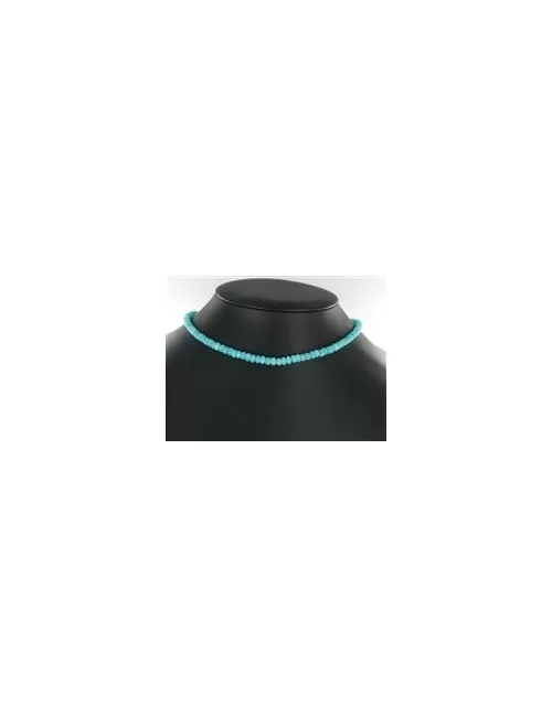 Heilstein & Edelstein-Strang - Button, Amazonit AA, 03 x 06mm