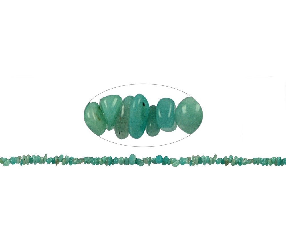 Heilstein & Edelstein-Strang - Splitter, Amazonit (hell), 01-03 x 03-08mm (88cm)