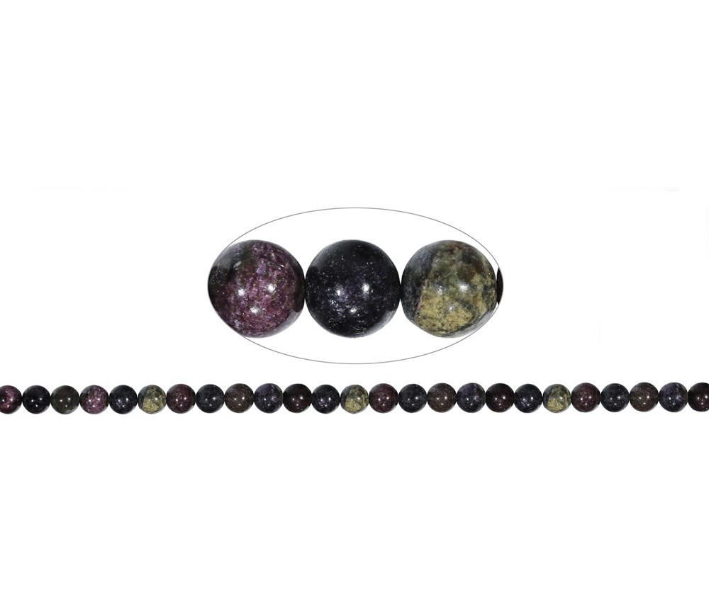 Heilstein & Edelstein-Strang - Kugeln, Stichtit in Matrix, 08mm