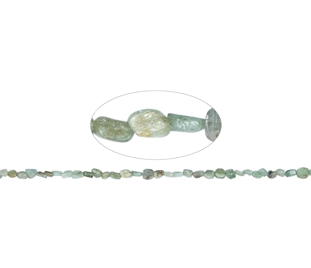 Heilstein & Edelstein-Strang - Nuggets, Disthen (grün), 06-10 x 04-07mm