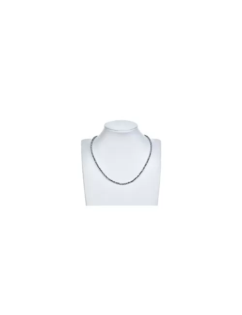Heilstein & Edelstein-Strang - Kugeln, Hämatin silber (gef.), facettiert, 03mm