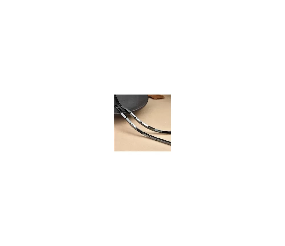 Heilstein & Edelstein-Strang - Quader, Hämatin, 09 x 03 x 03mm