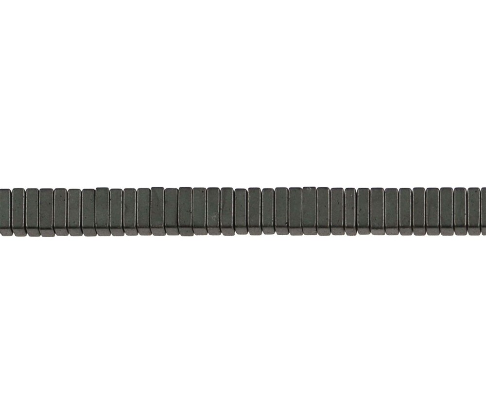 Heilstein & Edelstein-Strang - Quadrat, Hämatin matt, 03 x 03mm