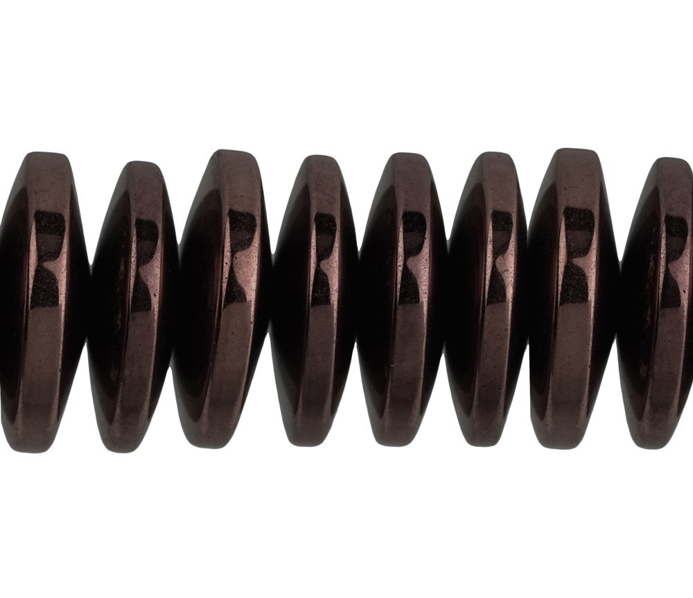 Heilstein & Edelstein-Strang - Button, Hämatin coffee (gef.), 03 x 12mm