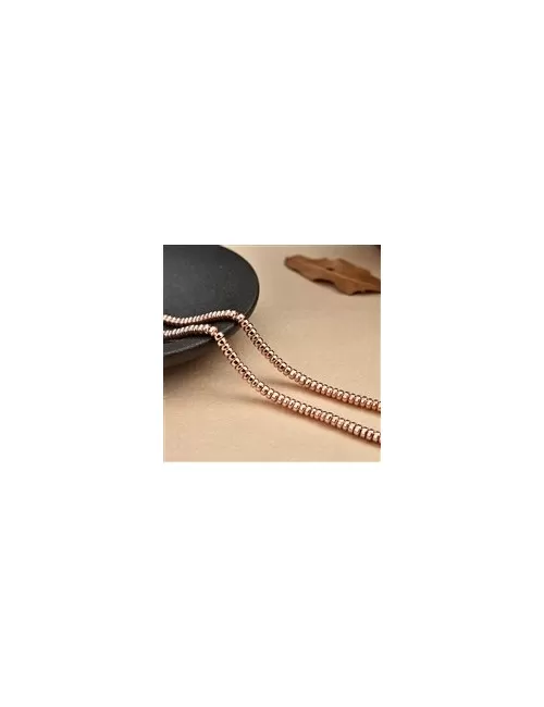 Heilstein & Edelstein-Strang - Button, Hämatin rosegold (gef.), 02 x 03mm