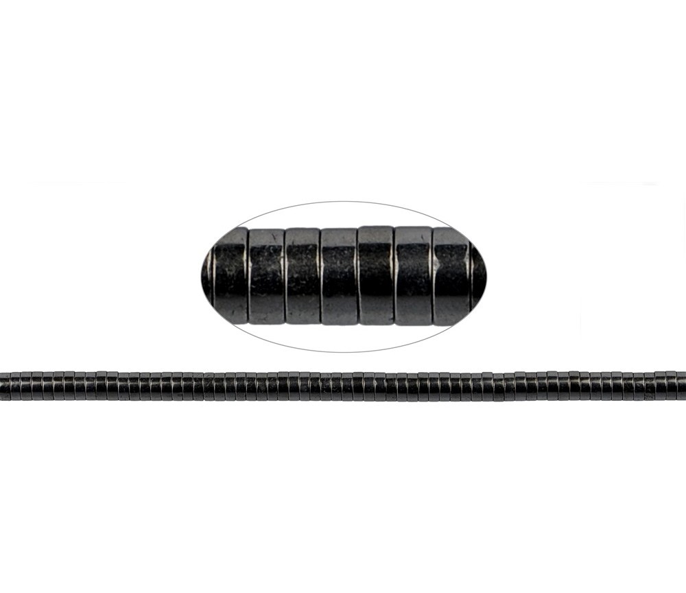 Heilstein & Edelstein-Strang - Zylinder (Heisihi), Hämatin, 01 x 03mm