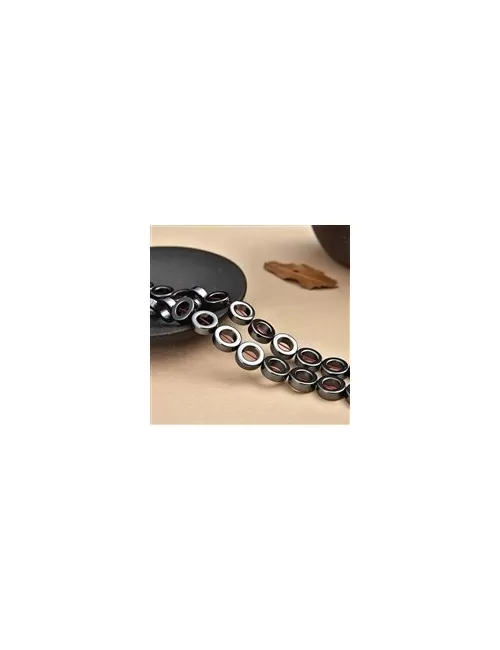 Heilstein & Edelstein-Strang - Ringe, Hämatin, 12mm