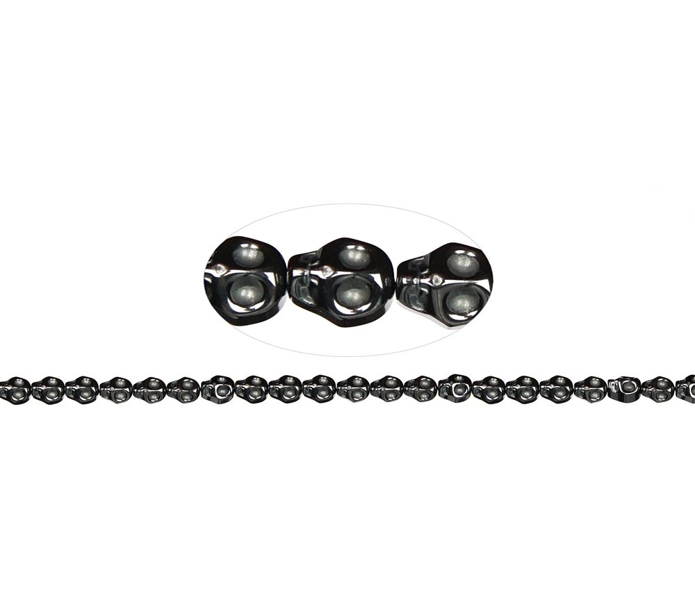 Heilstein & Edelstein-Strang - Totenkopf, Hämatin, 10 x 08mm