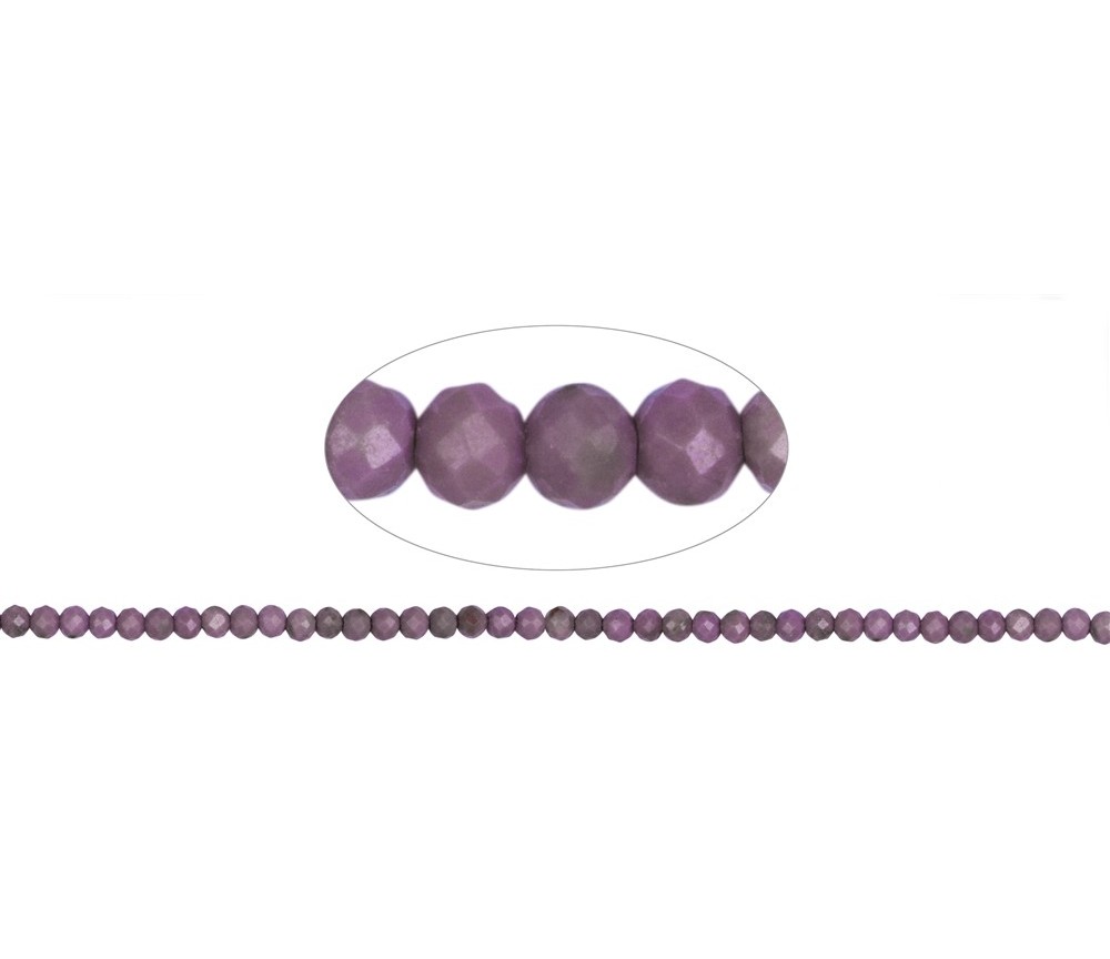 Heilstein & Edelstein-Strang - Kugeln, Phosphosiderit, facettiert, 03mm