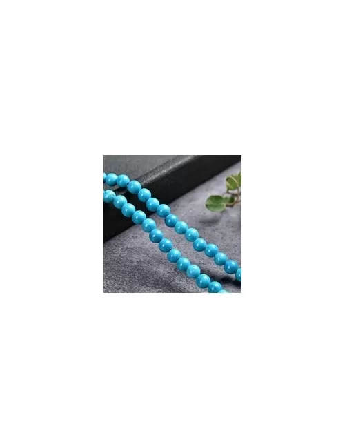 Heilstein & Edelstein-Strang - Kugeln, Turquenit (Magnesit gefärbt), 04mm