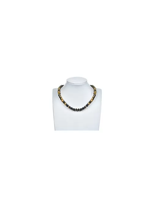 Heilstein & Edelstein-Strang - Kugeln, Achat (Sunset) orange (gef.), facettiert, 08mm