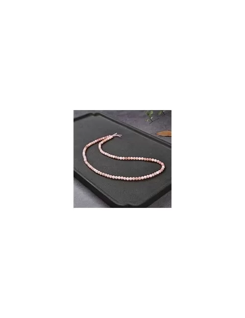 Heilstein & Edelstein-Strang - Kugeln, Andenopal (pink), matt, 04mm