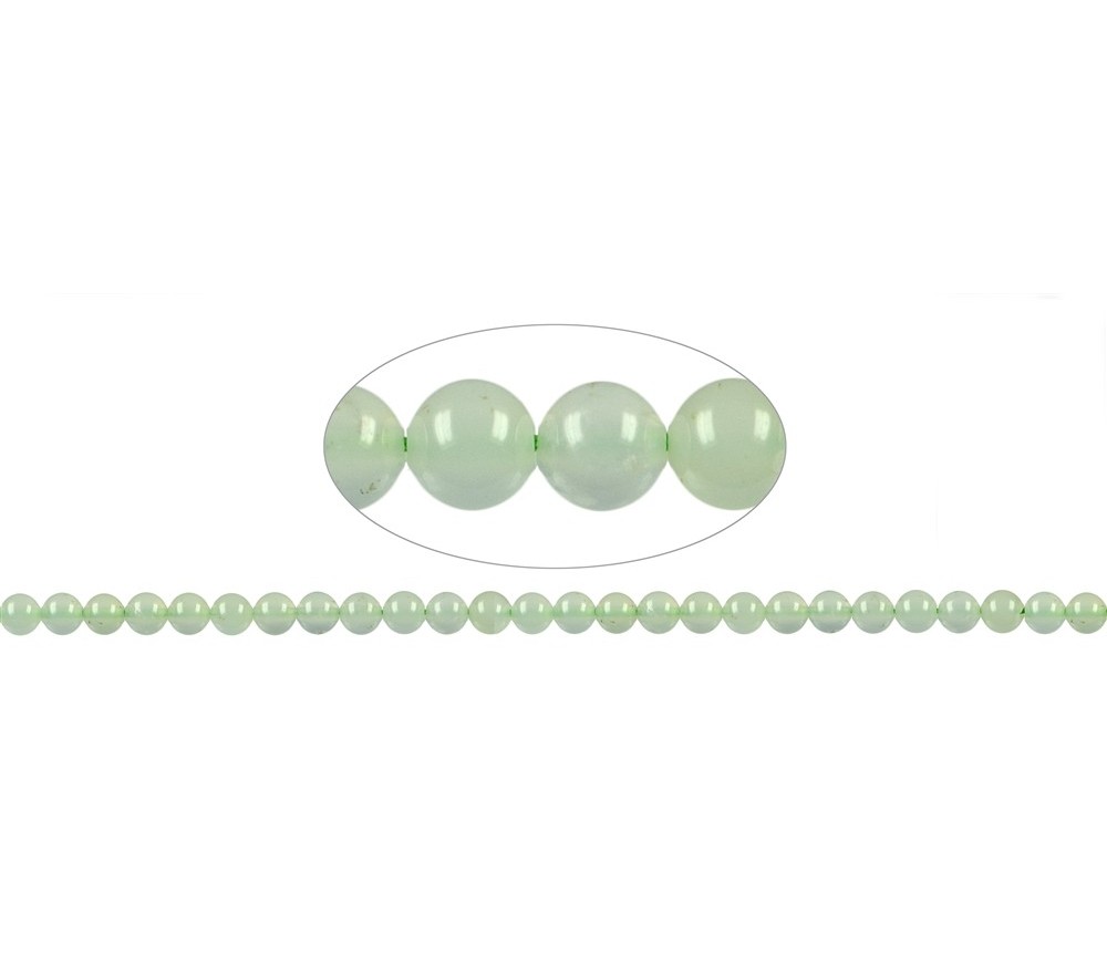 Heilstein & Edelstein-Strang - Kugeln, Chrysopal A (Andenopal blau), 06-07mm