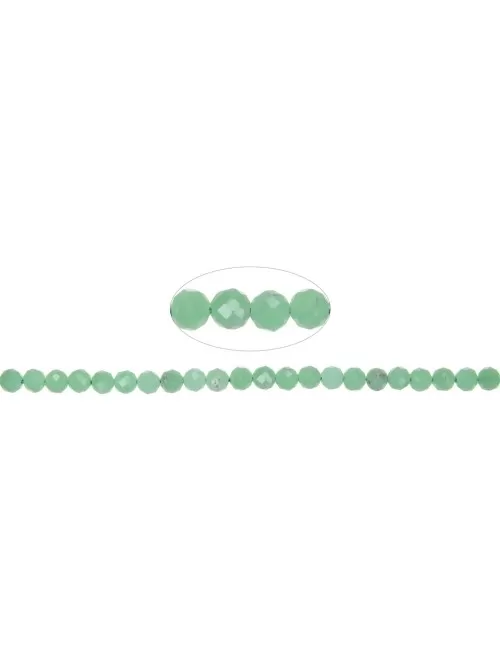 Heilstein & Edelstein-Strang - Kugeln, Chrysopal, facettiert, 04mm