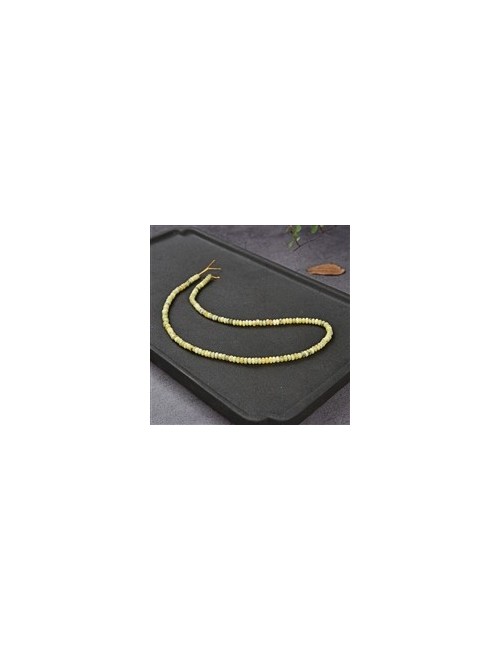 Heilstein & Edelstein-Strang - Button, Lizardit, facettiert, 02 x 04mm