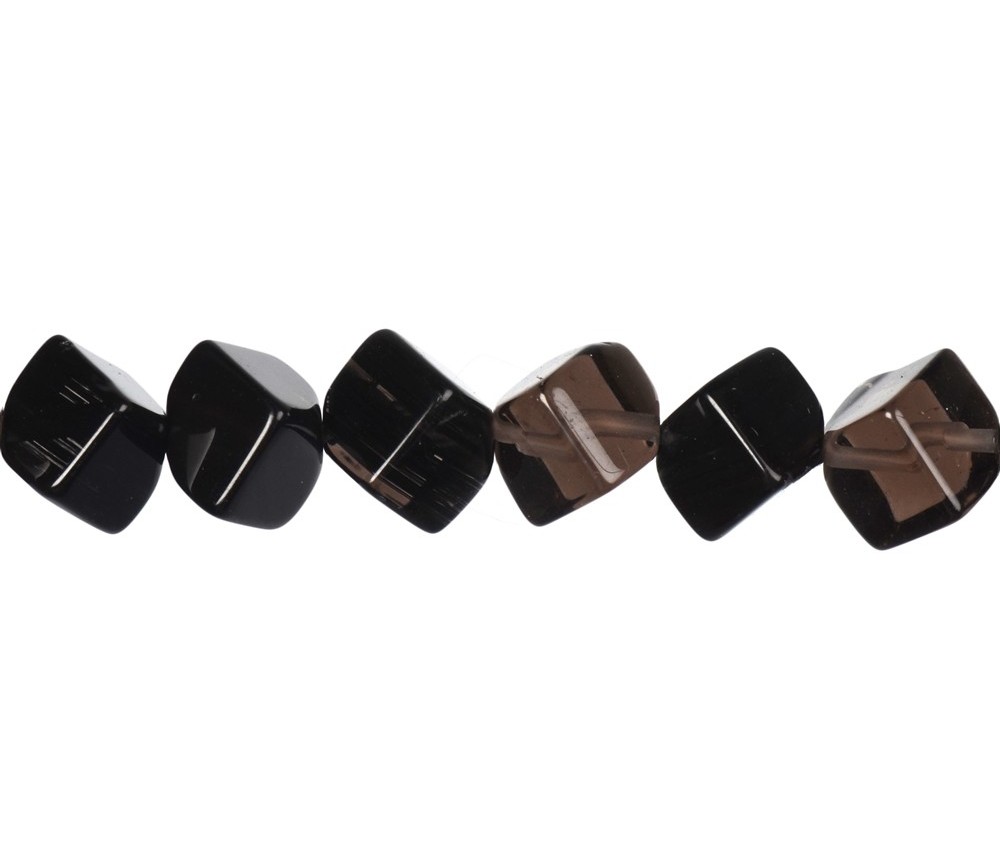 Heilstein & Edelstein-Strang - Würfel, Obsidian (Lamellenobsidian), 07,5mm