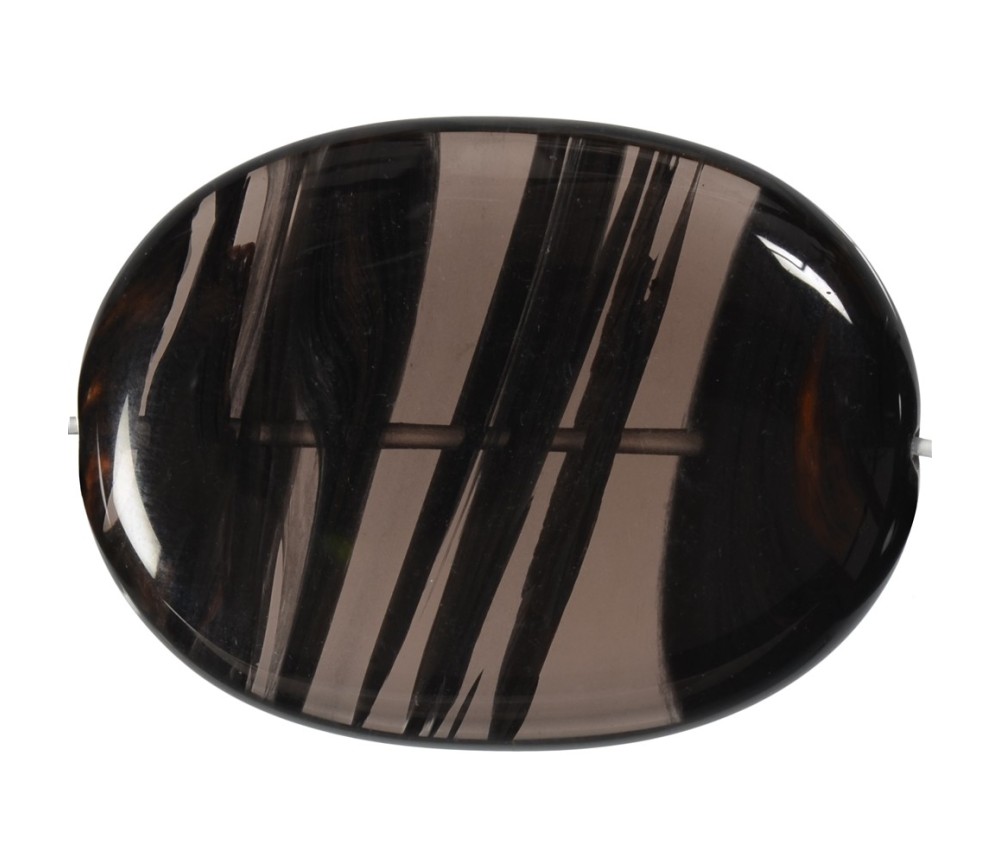 Heilstein & Edelstein-Strang - Linse, Obsidian (Lamellenobsidian), 30 x 40mm