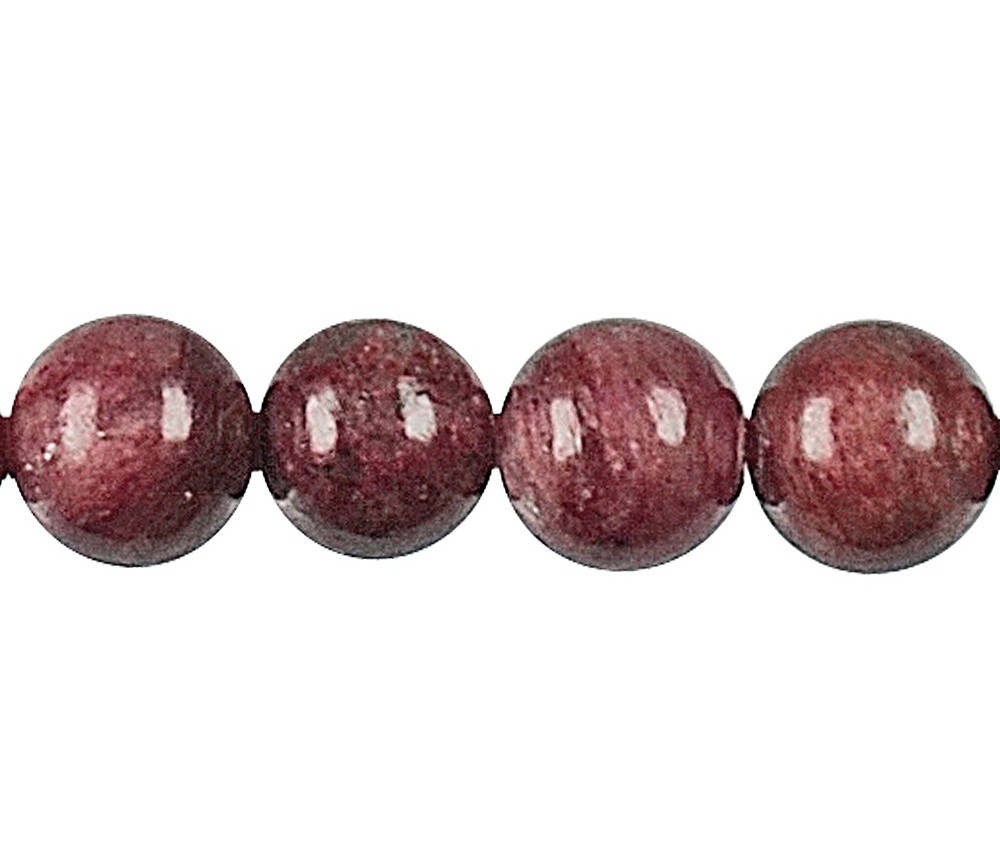 Heilstein & Edelstein-Strang - Kugeln, Piemontitquarz, 16mm