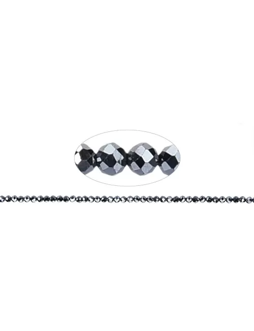 Heilstein & Edelstein-Strang - Kugeln, Silizium (synt.), facettiert, 02,5mm