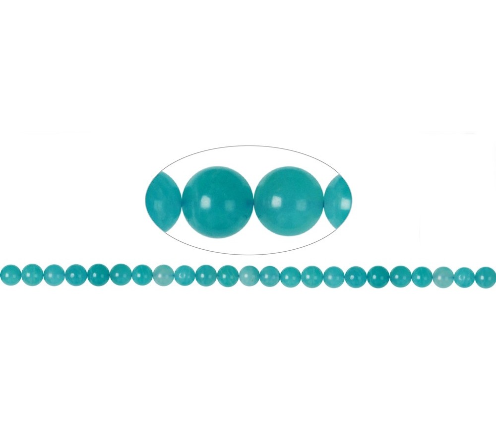 Heilstein & Edelstein-Strang - Kugeln, Amazonit (Xing-Jiang), 06-07mm