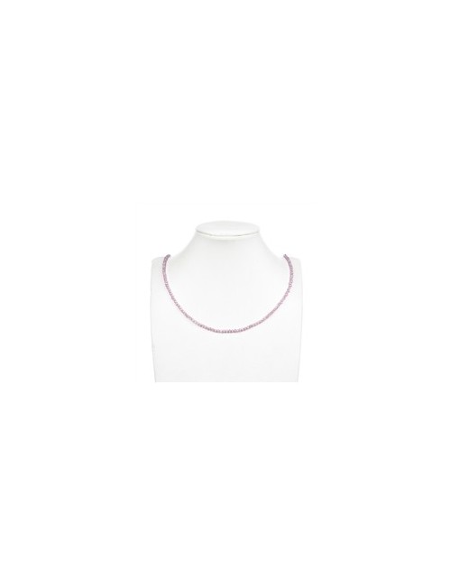 Heilstein & Edelstein-Strang - Kugeln, Cubic Zirkonia pink (synt.), facettiert, 02,0mm (38cm)