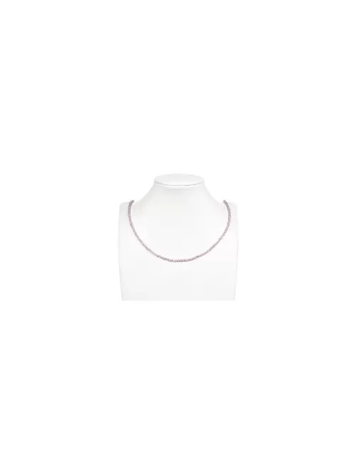 Heilstein & Edelstein-Strang - Kugeln, Cubic Zirkonia pink (synt.), facettiert, 03mm (38cm)
