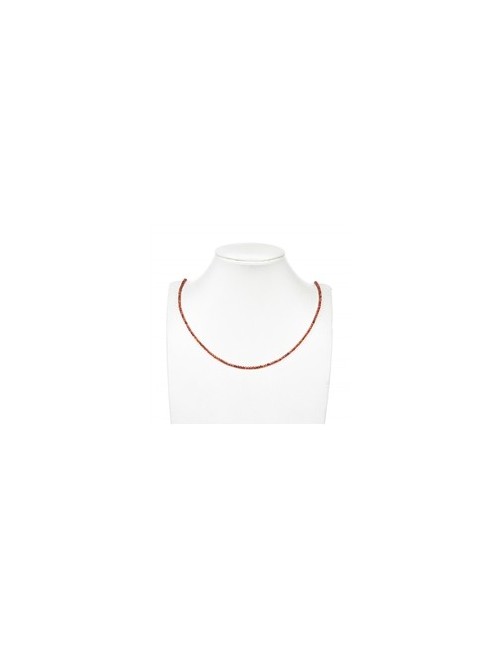 Heilstein & Edelstein-Strang - Kugeln, Cubic Zirkonia orange (synt.), facettiert, 03mm (38cm)