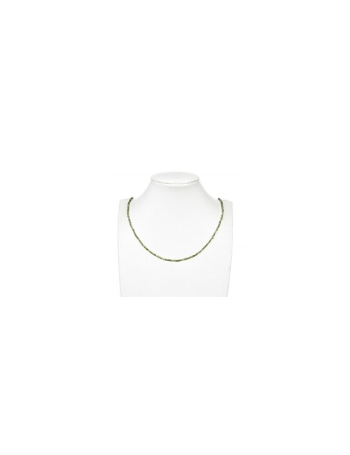 Heilstein & Edelstein-Strang - Kugeln, Cubic Zirkonia grün (synt.), facettiert, 03mm (38cm)