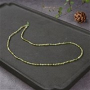 Heilstein & Edelstein-Strang - Kugeln, Cubic Zirkonia grün (synt.), facettiert, 03mm (38cm)