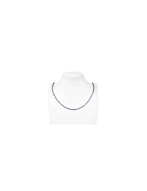 Heilstein & Edelstein-Strang - Kugeln, Cubic Zirkonia violett (synt.), facettiert, 03mm (38cm)