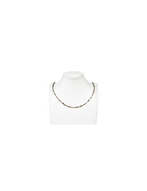 Heilstein & Edelstein-Strang - Kugeln, Cubic Zirkonia bunt (synt.), facettiert, 03mm (38cm)