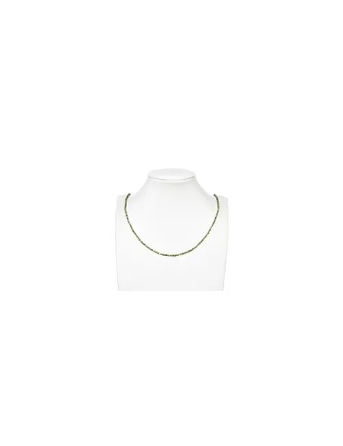 Heilstein & Edelstein-Strang - Kugeln, Cubic Zirkonia grün (synt.), facettiert, 02,5mm (38cm)