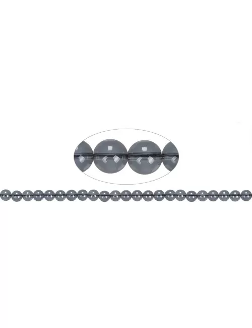 Heilstein & Edelstein-Strang - Kugeln, Silber-Auraquarz, 08mm