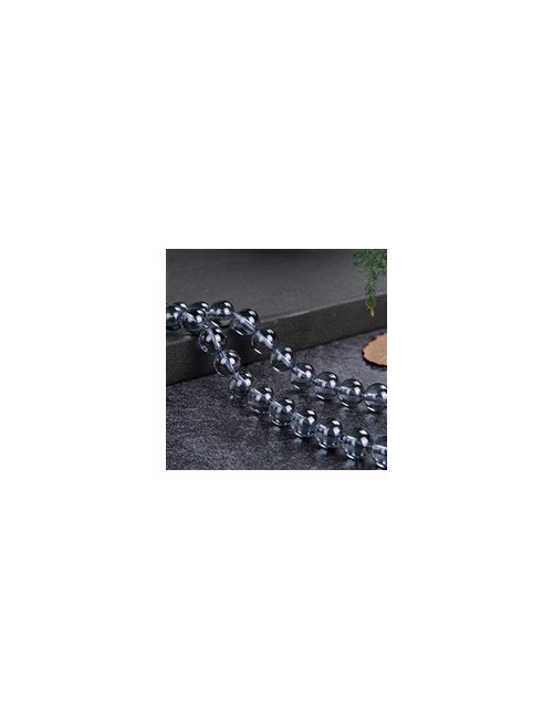 Heilstein & Edelstein-Strang - Kugeln, Silber-Auraquarz, 08mm