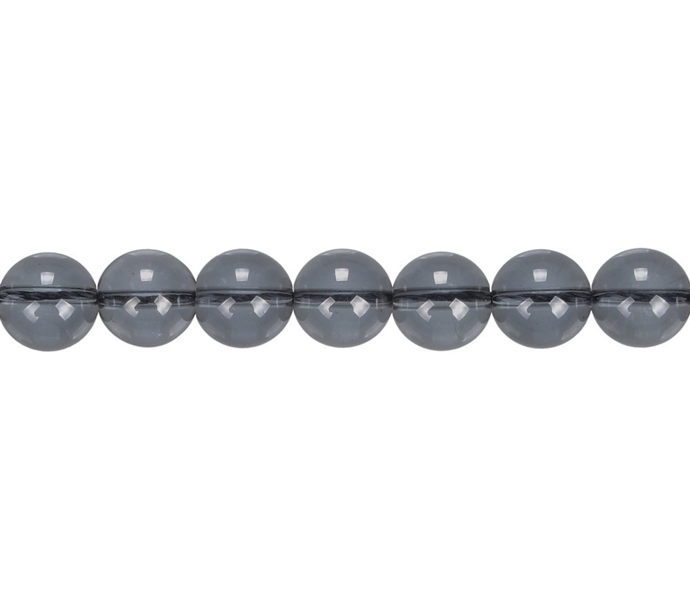 Heilstein & Edelstein-Strang - Kugeln, Silber-Auraquarz, 10mm