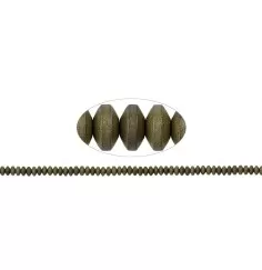 Heilstein & Edelstein-Strang - Button, Hämatin gold (gef.) matt, 02 x 04mm- 3er Pack