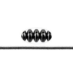 Heilstein & Edelstein-Strang - Button, Hämatin, 02 x 04mm- 3er Pack