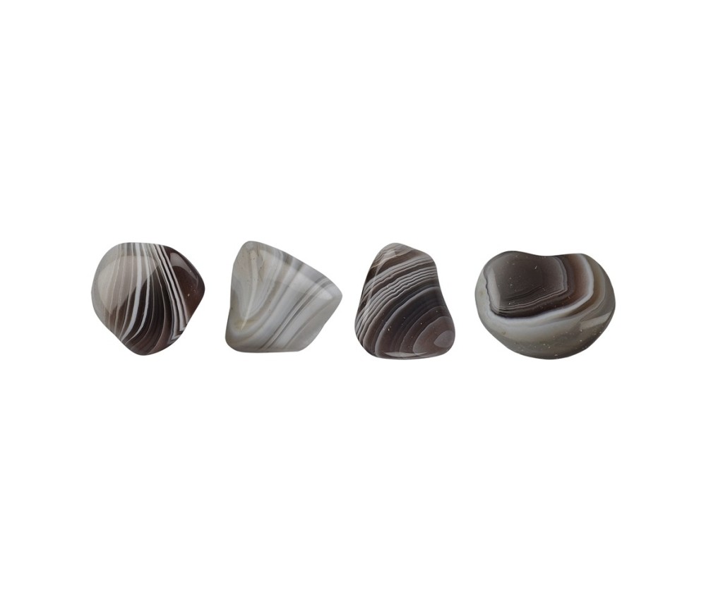 Trommelsteine - Achat - Botswana grau- 1,0 - 2,0cm - S - 500gr Beutel