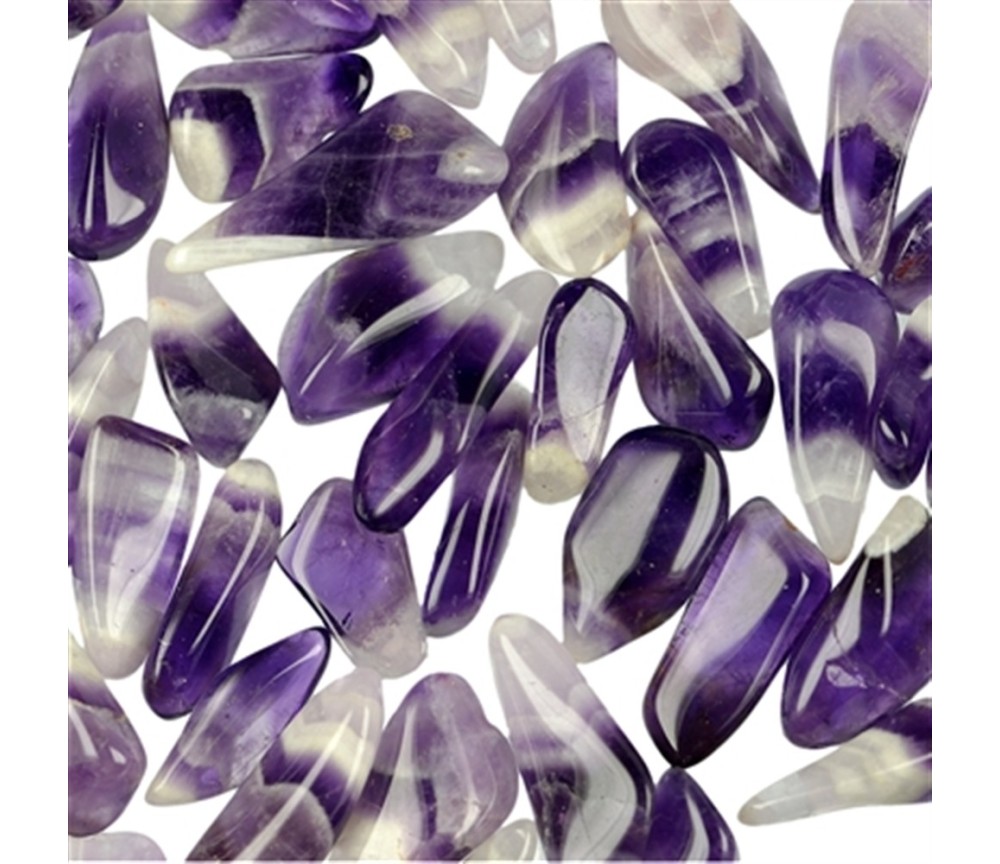 Trommelsteine - Amethyst - Chevron, lang- 2,0 - 3,0cm - S - 500gr Beutel