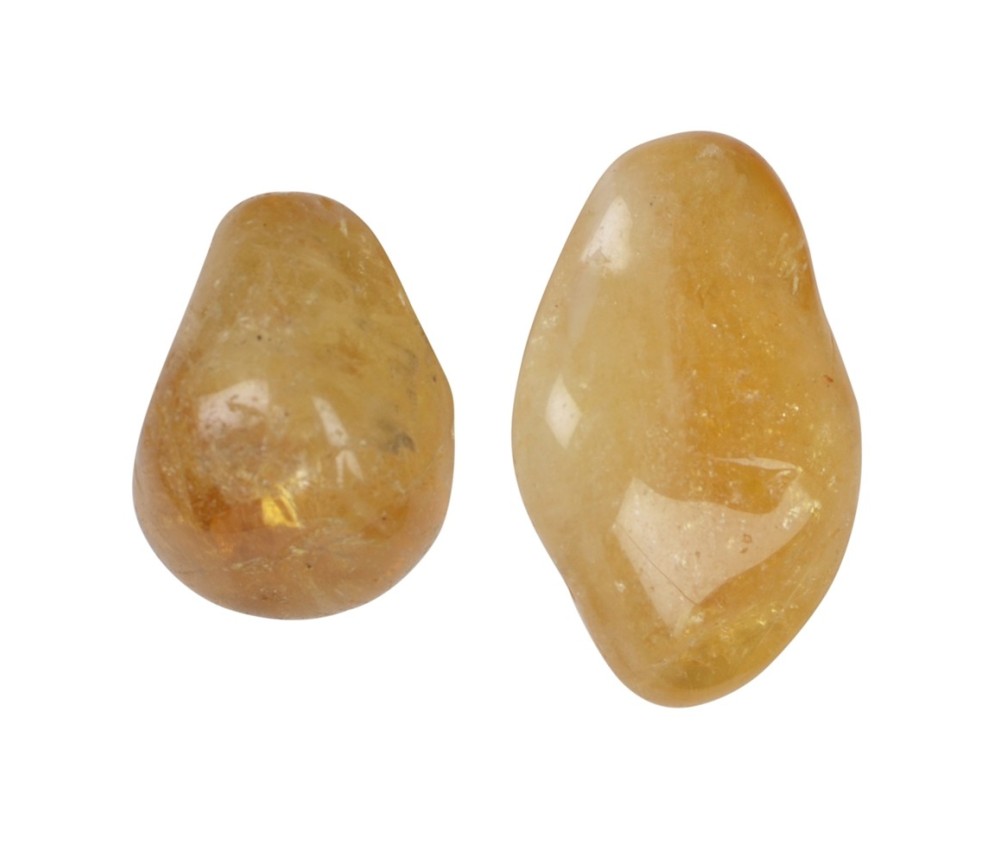 Trommelsteine - Citrin - gebr.  extra, 3,0 - 4,0cm - L - 500gr Beutel