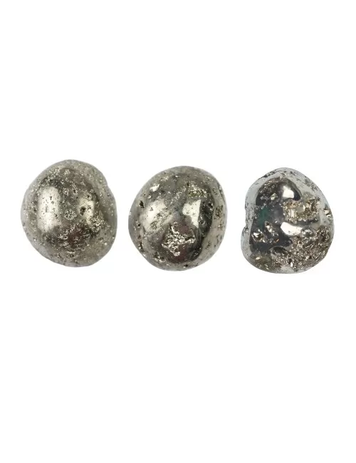 Trommelsteine - Pyrit mit Kristallen, 2,2 - 2,8cm - M - 500gr Beutel