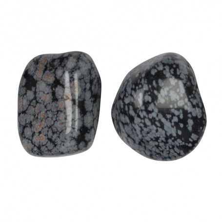 Trommelsteine - Obsidian - Schneeflockenobsidian- 2